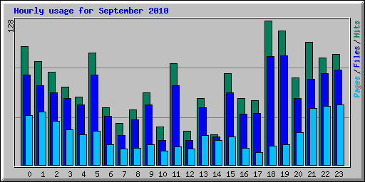 Hourly usage for September 2010
