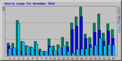 Hourly usage for November 2010