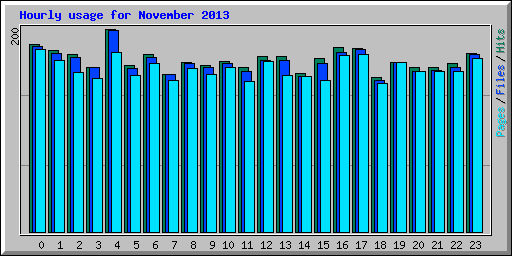 Hourly usage for November 2013