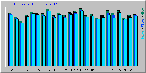 Hourly usage for June 2014