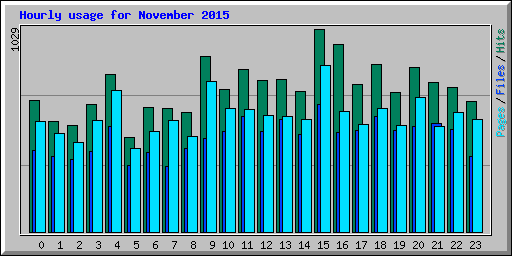Hourly usage for November 2015