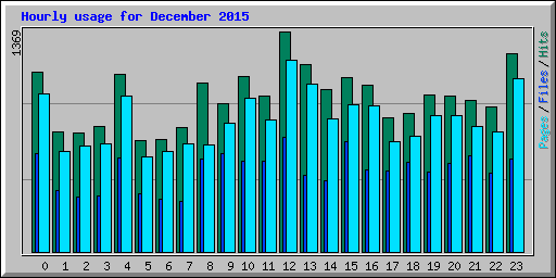Hourly usage for December 2015