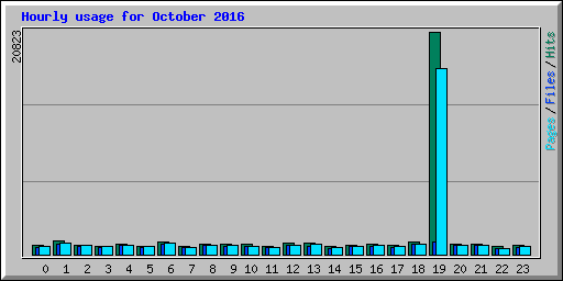 Hourly usage for October 2016