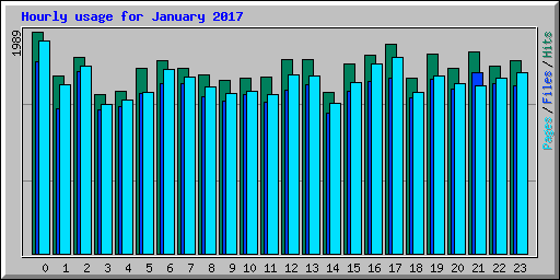 Hourly usage for January 2017