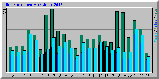 Hourly usage for June 2017