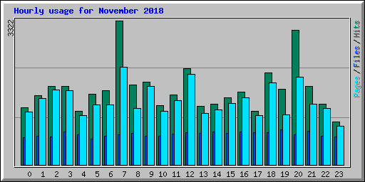 Hourly usage for November 2018