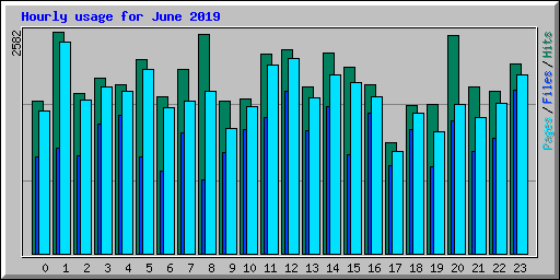 Hourly usage for June 2019