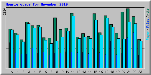Hourly usage for November 2019