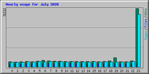 Hourly usage for July 2020