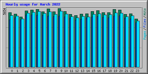 Hourly usage for March 2022