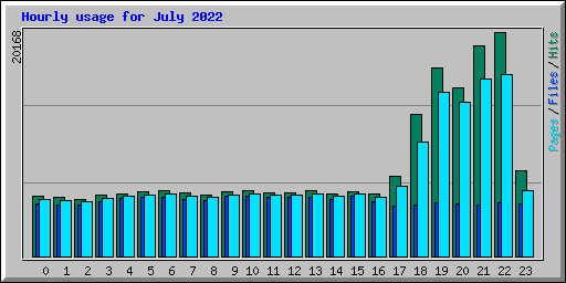 Hourly usage for July 2022