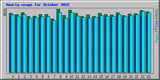 Hourly usage for October 2022