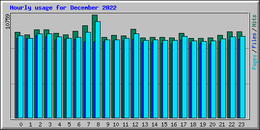 Hourly usage for December 2022