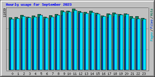 Hourly usage for September 2023