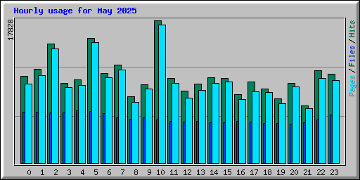 Hourly usage for May 2025