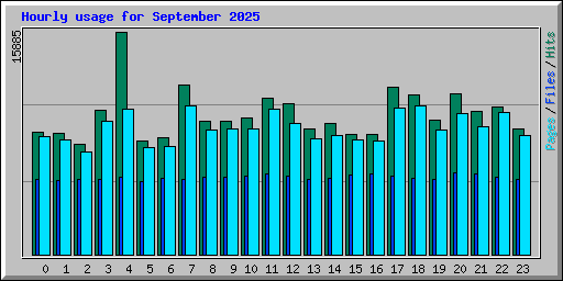 Hourly usage for September 2025